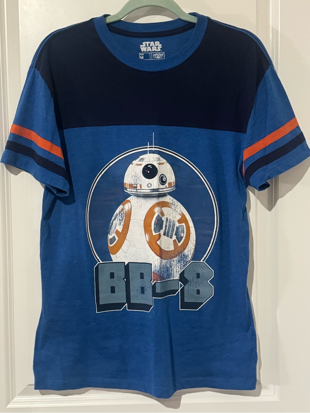 Star Wars BB-8 Blue and Navy Short Sleeve Graphic Tee
